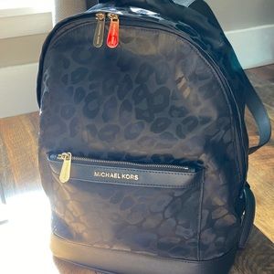 NWT Michael Kors leopard backpack